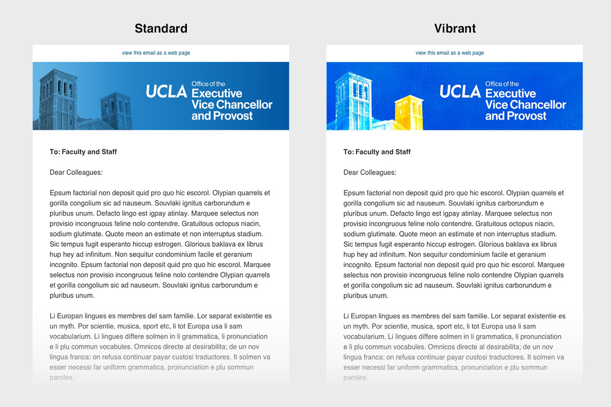 A preview of Bruin Post templates
